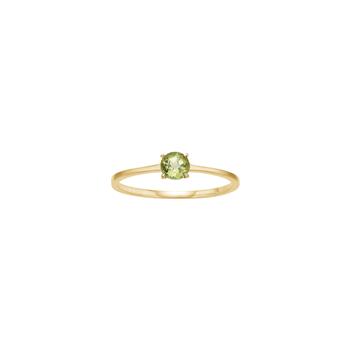 14kt. guldring m. 4mm peridot from Siersbøl