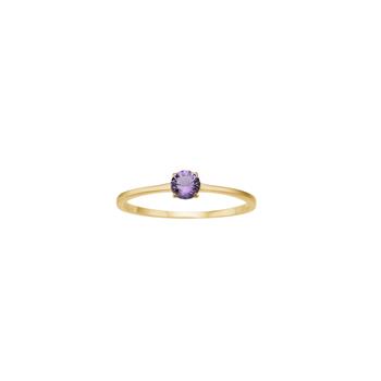 14kt. guldring m. 4mm ametyst from Siersbøl