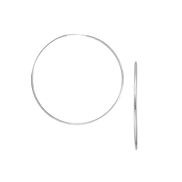 SØLV CREOL 35MM, TRÅD 1,2 MM M/VIPPELÅS from Aagaard