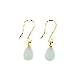 14k Earrings w.Aquamarine 14karat  from San - Links of Joy