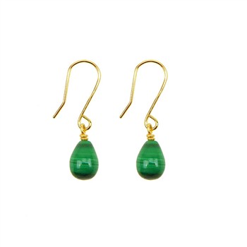 14K Earrings w.Malachite 14karat  from San - Links of Joy