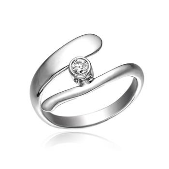 Ring i blank sølv from Blicher Fuglsang