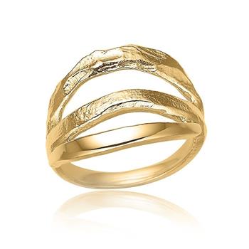 Cool ring i forgyldt sølv from Blicher Fuglsang