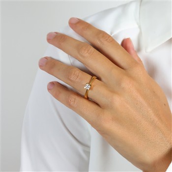 MARY Ring 14K LG DIAM 0,25CT W/VS from Aagaard
