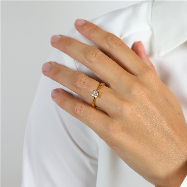 MARY Ring 14K LG DIAM 0,25CT W/VS from Aagaard