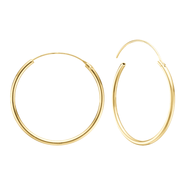 14KT CREOL 30MM, TRÅD 1,4MM M/VIPPELÅS from Aagaard