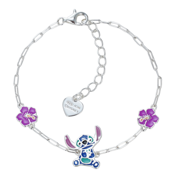 Disney's Stitch Silver Bracelet, 17 cm