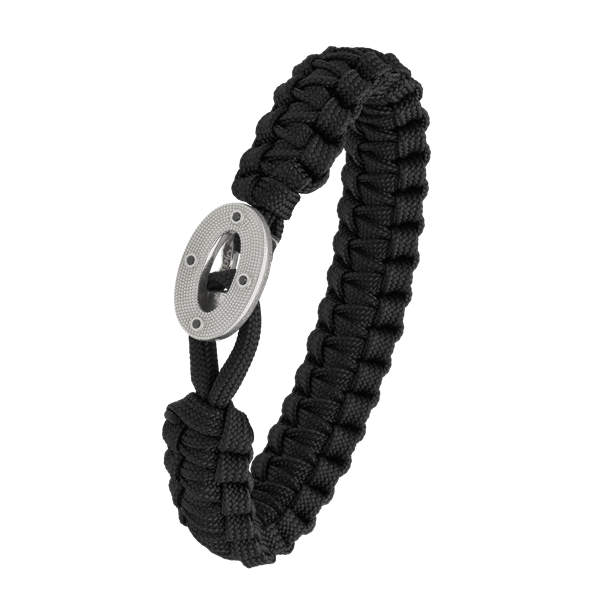 FSTS sort armbånd m sølv lås 07 from Aagaard