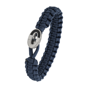 FSTS blåt armbånd m sølv lås 08 from Aagaard