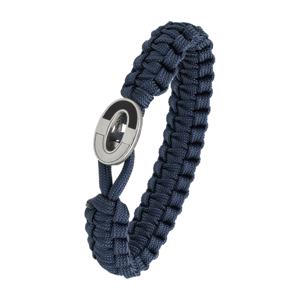 FSTS blåt armbånd m sølv lås 08 from Aagaard