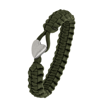 FSTS grønt armbånd m sølv lås 05 from Aagaard