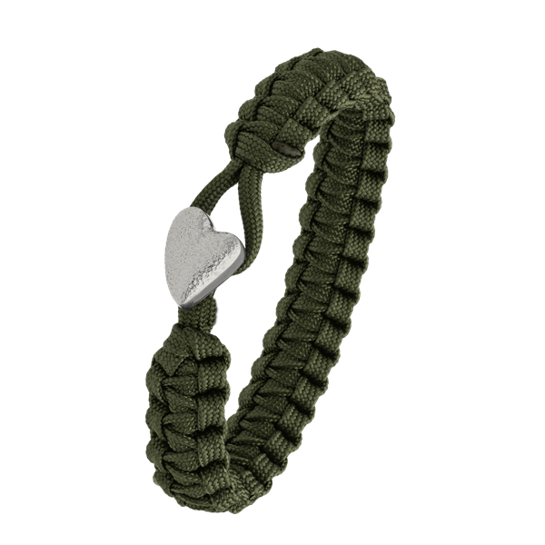 FSTS grønt armbånd m sølv lås 05 from Aagaard