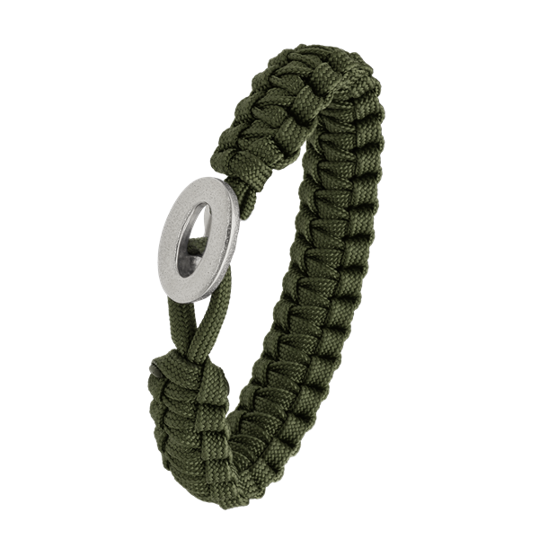 FSTS grønt armbånd m sølv lås 06 from Aagaard