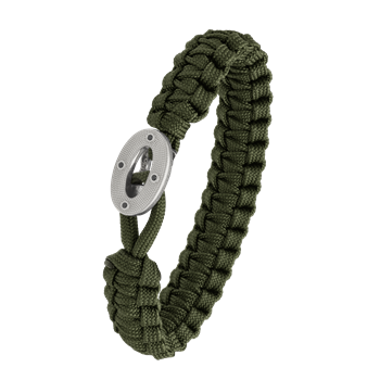 FSTS grønt armbånd m sølv lås 07 from Aagaard