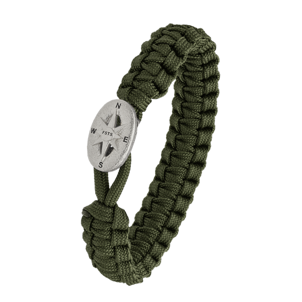 FSTS grønt armbånd m sølv lås 09 from Aagaard