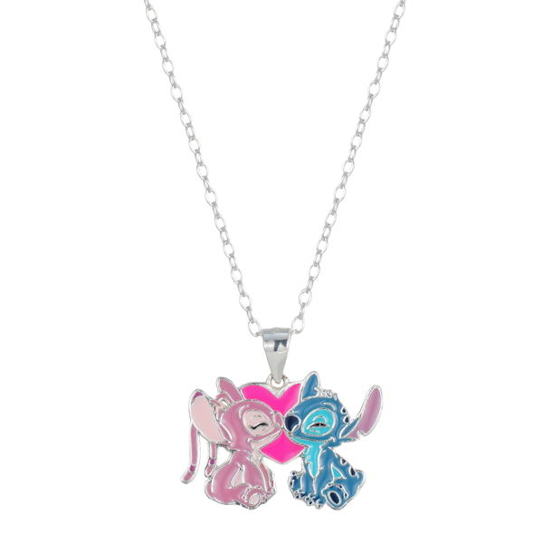 Disney Angel & Stitch Silver Necklace - Lilo and Stitch