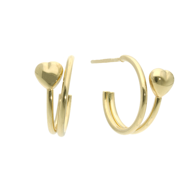 Halvcreoler soft Heart from Aagaard