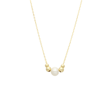 Halskæde 8K Dots and Pearl from Aagaard