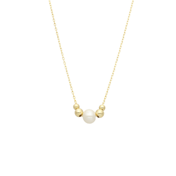 Halskæde 8K Dots and Pearl from Aagaard