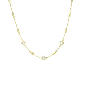 Halskæde kugler og CZ from Aagaard