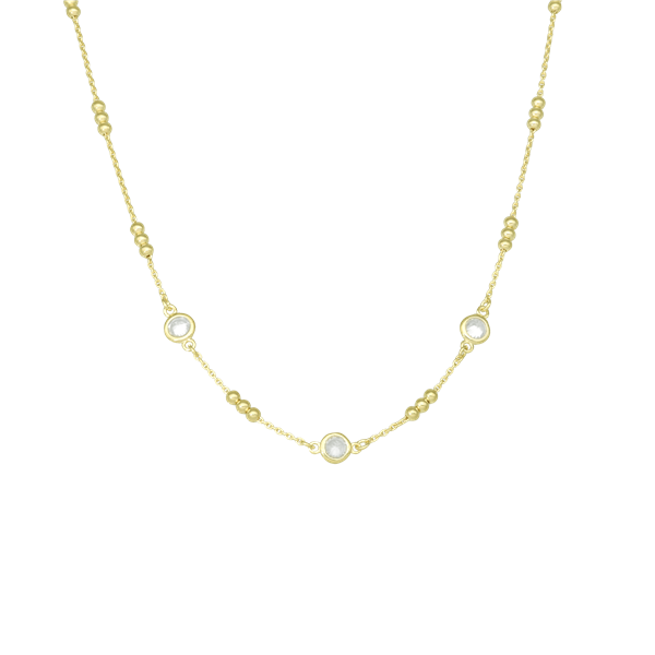 Halskæde kugler og CZ from Aagaard