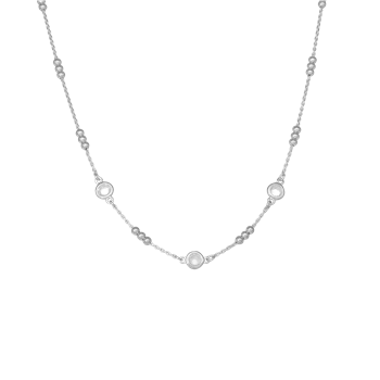 Halskæde kugler og CZ from Aagaard