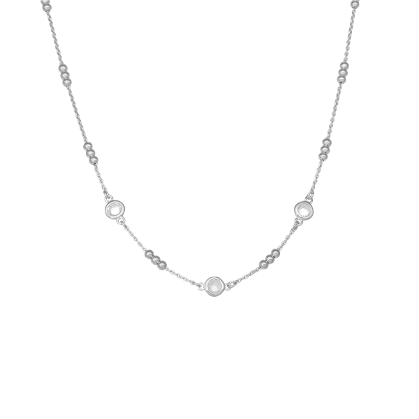 Halskæde kugler og CZ from Aagaard