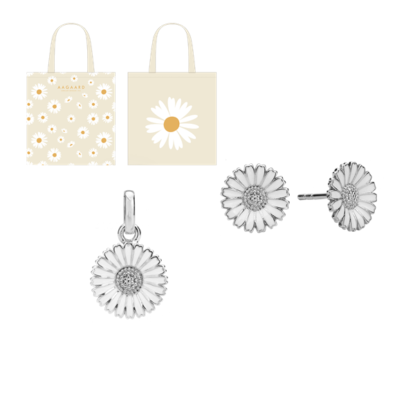 Marguerit sæt i Sølv from Aagaard