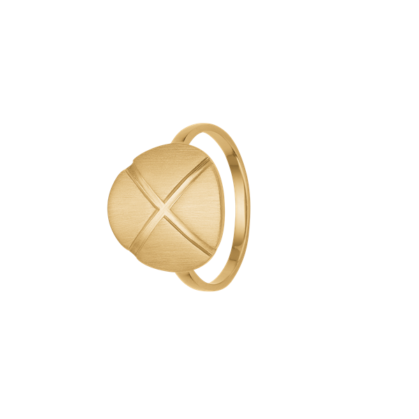 Ring, plade m/kryds, forg sølv from Aagaard