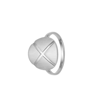 Ring, plade m/kryds, sølv from Aagaard