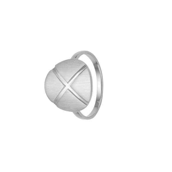 Ring, plade m/kryds, sølv from Aagaard