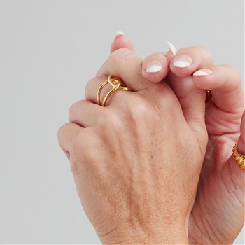 Ring, Løkke, forg sølv from Aagaard