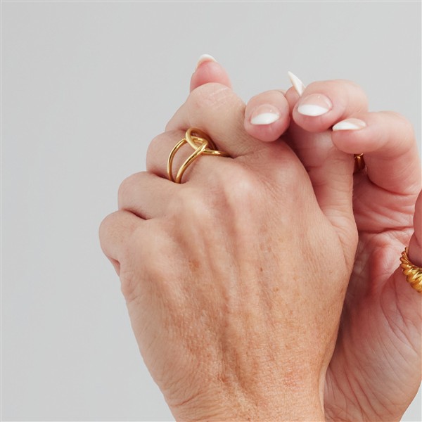 Ring, Løkke, forg sølv from Aagaard