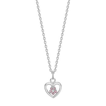 Rhd. sølvvedhæng hjerte m. cz from Noa Kids