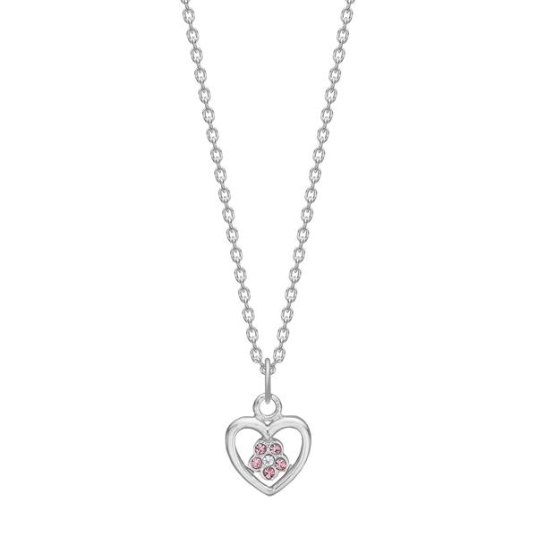 Rhd. sølvvedhæng hjerte m. cz from Noa Kids