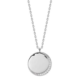 Rhd. sølv halskæde rund SARANOR from Joanli Nor