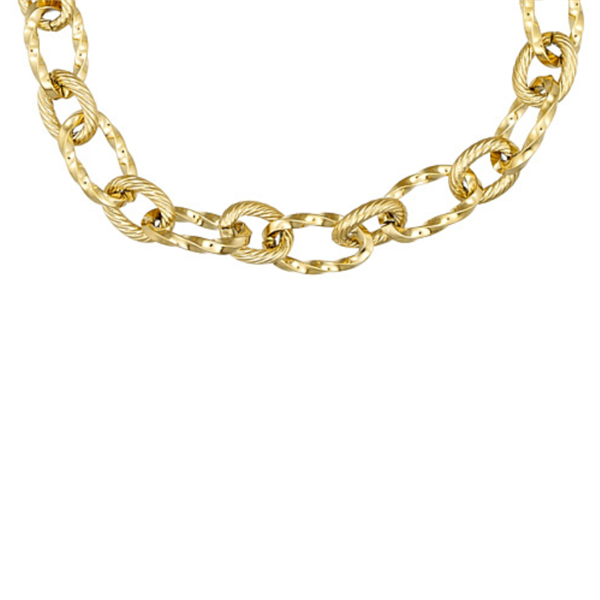 Halskæde i stål, belagt med 14 K guld (Kopier) from Blicher Fuglsang