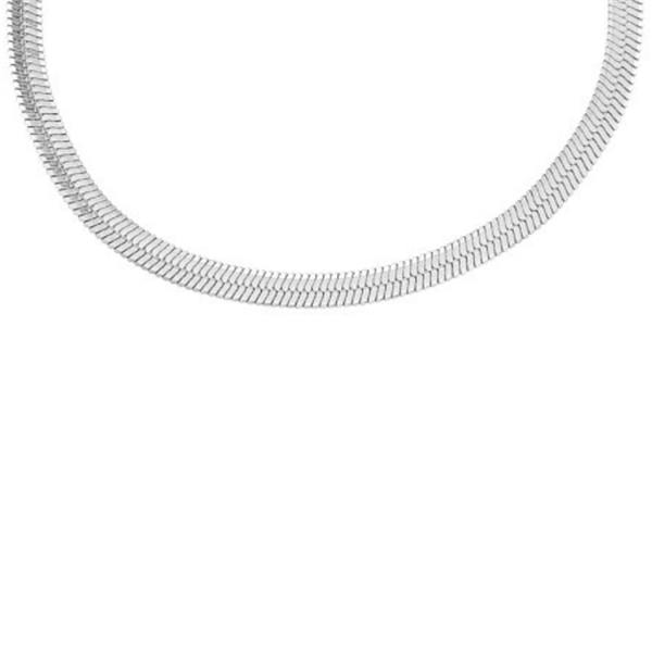 Bred slangehalskæde i stål from Blicher Fuglsang
