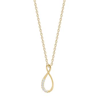 14kt. guldvedhæng m.0,035ct W/SI inkl. forg. kæde from Siersbøl