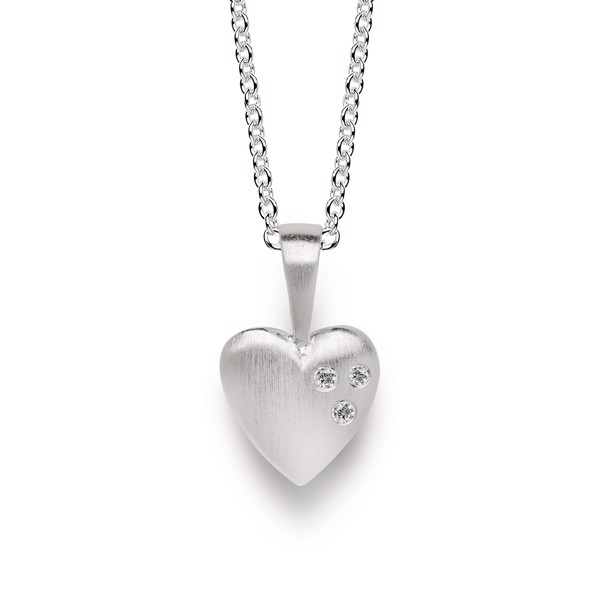 925/- Vedhæng mat, dia.er 0,015ct W-SI mat from Bastian Inverun