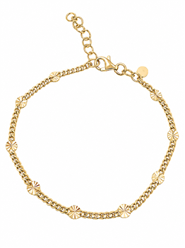 Armbånd sølv forgyldt big shine/panser from L&G