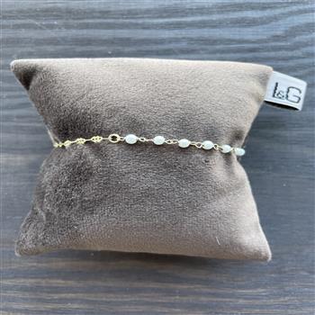 Armbånd sølv forgyldt perle from L&G