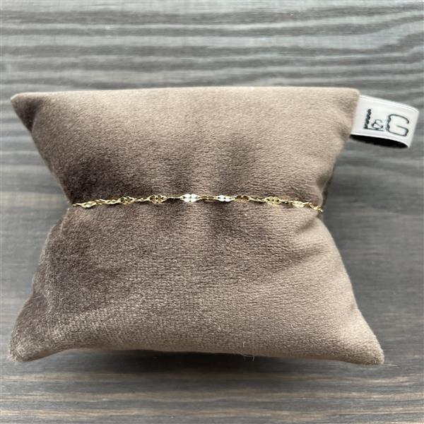Armbånd sølv forgyldt firkløver from L&G