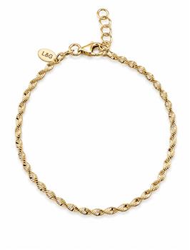 Armbånd sølv forgyldt snoet from L&G