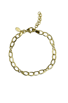 Armbånd sølv forgyldt åben oval from L&G