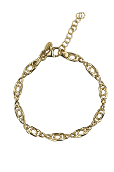 Armbånd sølv forgyldt ovale cirkler from L&G