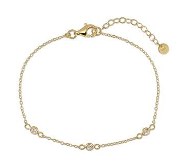 Armbånd sølv forgyldt zirkonia from L&G