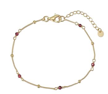 Armbånd sølv forgyldt med granat from L&G