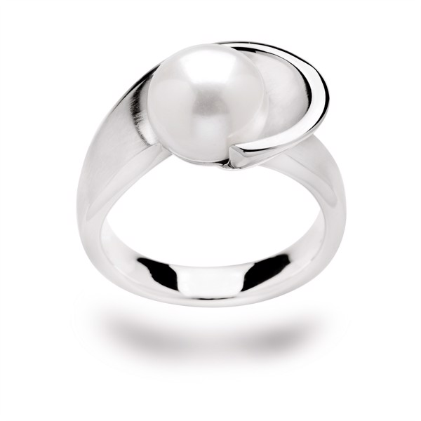 925/- Ring, rho. mat/blank hvid kulturperle 4.51ct from Bastian Inverun
