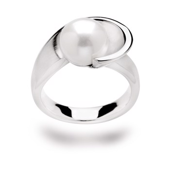 925/- Ring, rho. mat/blank hvid kulturperle 4.51ct from Bastian Inverun